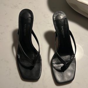 Tony Bianco leather thong heel